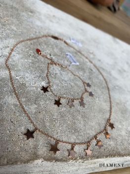 Bransoletka srebrna z gwiazdkami pokryta różowym złotem Dall'Acqua B RM 21092 058 (3).jpg